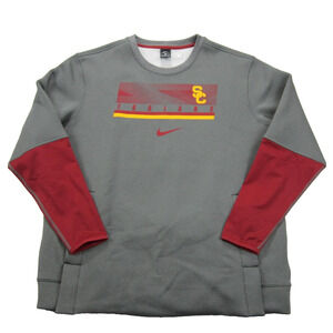 Nike USC Trojans Sweatshirt Men XL Gray On-Field Show out Player Issued #19 rare